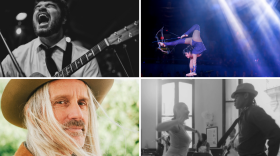 From left to right: Marty O'Reilly, the Rastelli Circus, Steve Poltz and West Coast Swing Dance