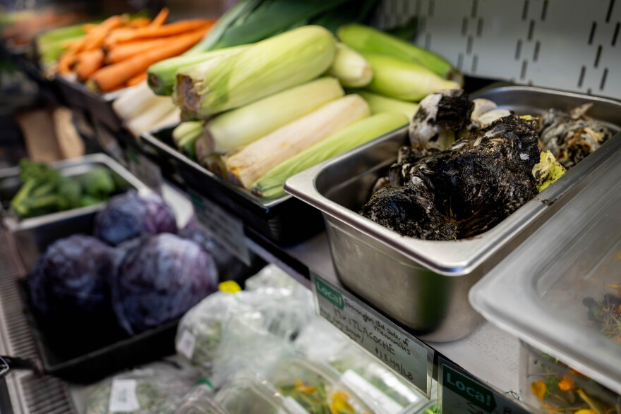 Several pounds of corn smut sit ready to be bought at nearly $18.50 a pound at Local Harvest on Aug. 17.