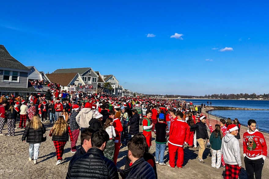 FILE 2024: SantaCon is coming back to Fairfield this year. However, this time around Fairfield University and the town are coming together to organize the event. They are implementing new measures to keep some students off the naughty list.