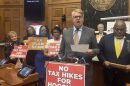 Indiana House Democratic Leader Phil GiaQuinta speaks during an April 2025 news conference on the House floor.