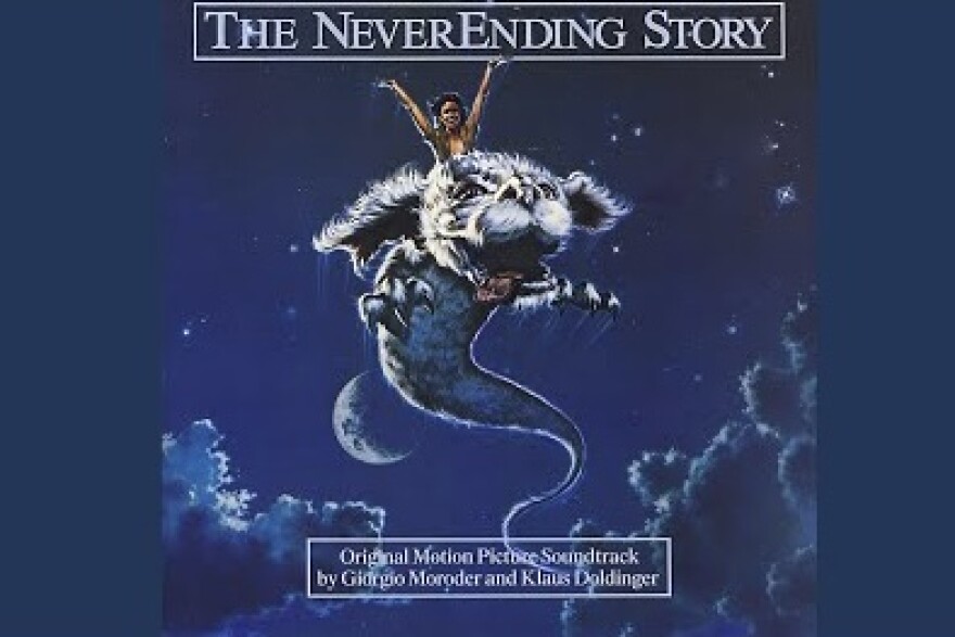  Bastian Bux rides Falkor on the poster for "The NeverEnding Story."