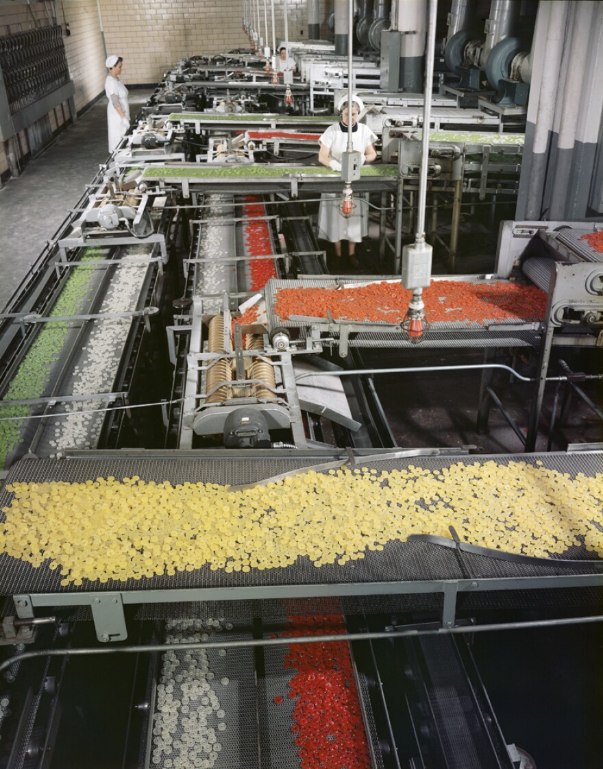 <em>Life Savers Factory, Port Chester, N.Y., </em>1956.<em> </em>Although he is most well-known for his photographs of architecture, Stoller was also often assigned to photograph stories about innovations in technology and man's relationship with machinery.