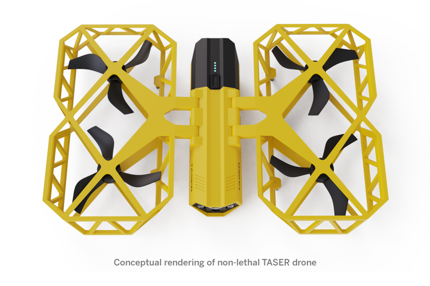 Taser nonlethal drone rendering