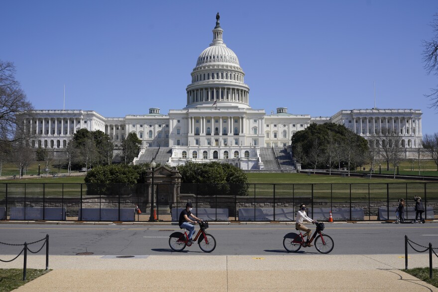 Security fencing on Capitol Hill has become a contentious issue in the debate about how to adjust security protocols after the Jan. 6 riot. The House approved a stand-alone funding bill, but it faces challenges in the Senate.
