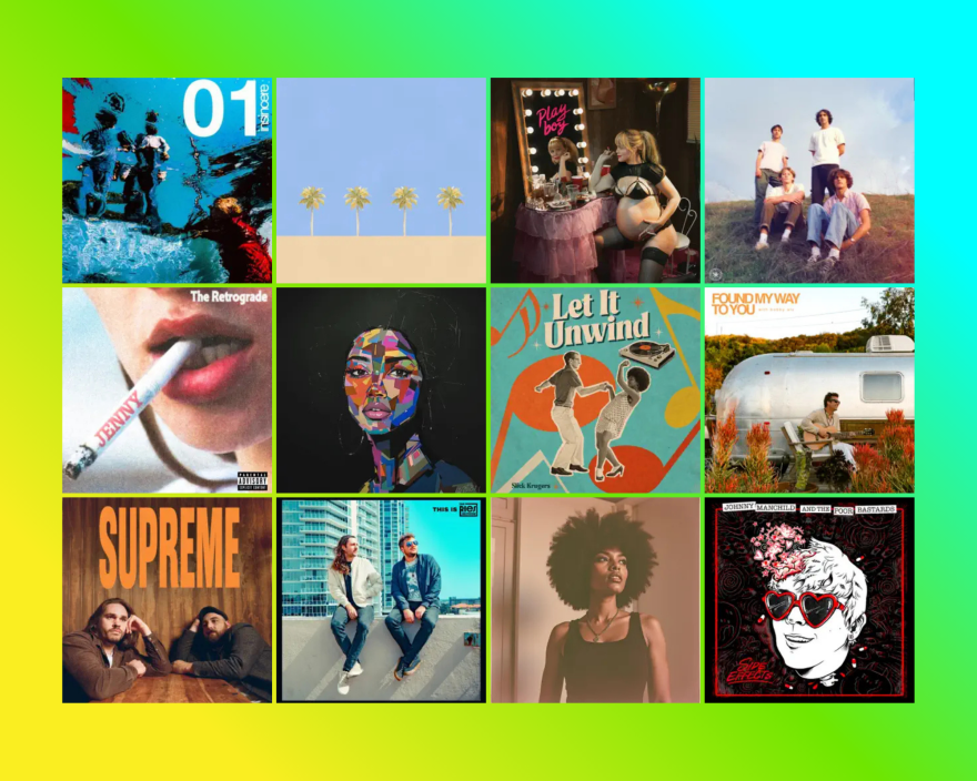 Fresh Tracks Friday album cover collage