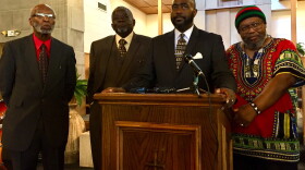 Members of the West Dayton Clergy Community Coalition, from left: Robert Jones, David K. Greer, Rev. Rockney Carter, Bishop Richard Cox and Richard Clay Dixon.