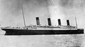 The ill-fated White Star liner RMS Titanic, which struck an iceberg and sank on her maiden voyage across the Atlantic.