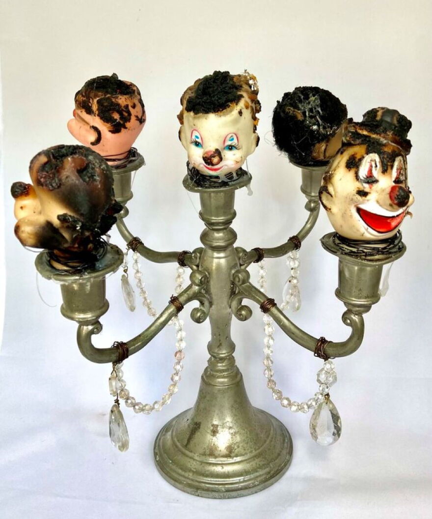 'Clowndelabra' by Pamela Jones is part of 'Scream Time' October exhibition at DAAS CO-OP Gallery.