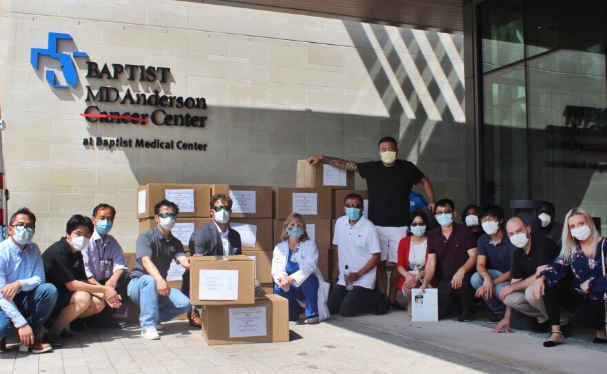 PPE being delivered to Baptist Medical Center.