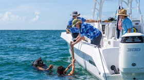 Divers prepare to explore Kimberly's Reef