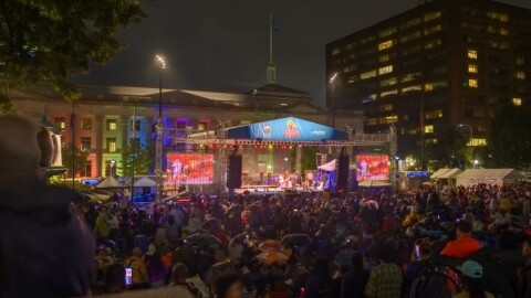 The Clifford Brown Jazz Festival at Rodney Square in Wilmington in 2023.