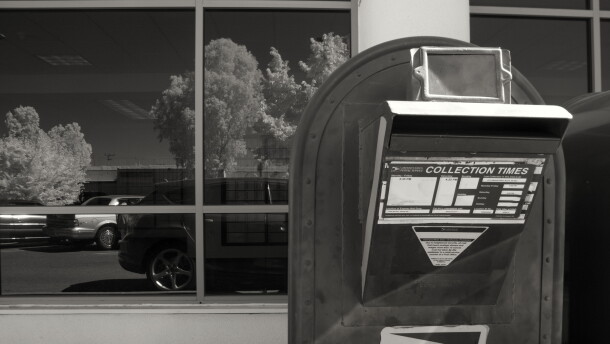 U.S. Postal Service box.