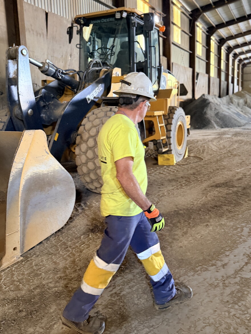 Joel Rheault, vice president of operations for Titan Mining Corp., walks at the Empire State Mines demonstration site in St. Lawrence County.