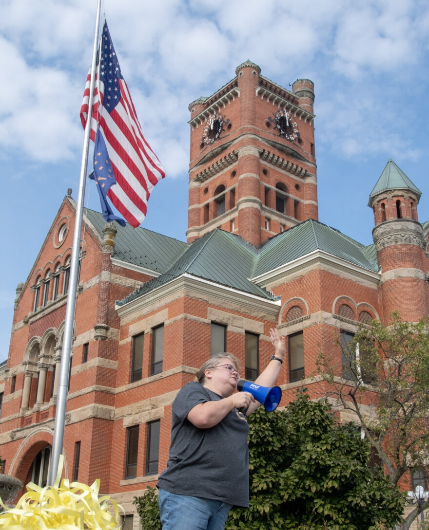 Noble County Democratic party chair Kim Murphy has been organizing since the beginning of 2025, and sees more people wanting to be involved.