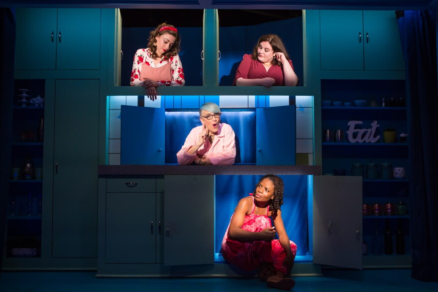 Eden Malyn, Lauren Ann Brickman, Lisa Lampanelli and Marsha Stephanie Blake in "Stuffed." (Courtesy Jeremy Daniel)