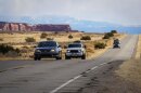 Cars on the entrance road to Canyonlands National Park outside of Moab, March 14, 2025.