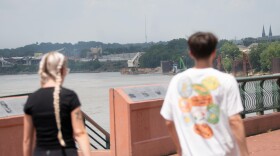 Hazy conditions on the riverfront in Downtown Evansville, July 20, 2026
