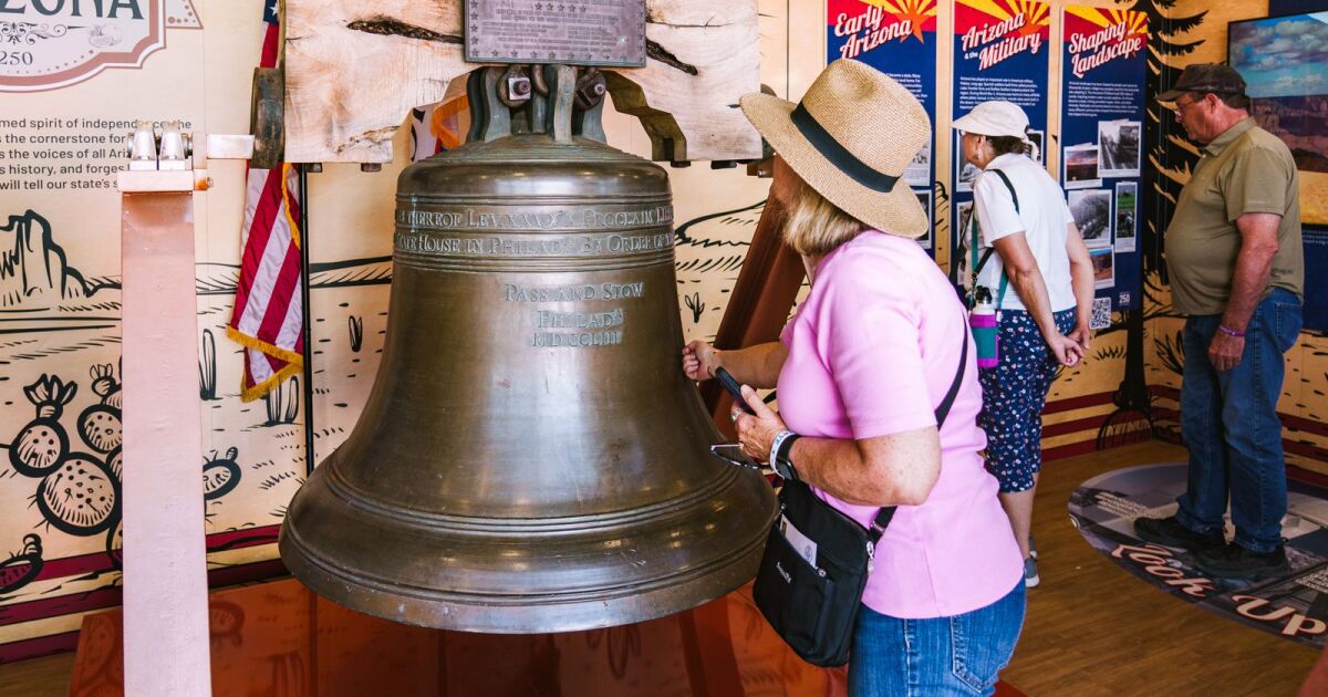 Arizona's Liberty Bell replica is on the road to celebrate the United States' 250th anniversary