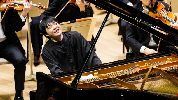 Mao Fujita plays Mozart's Piano Concerto No. 21 at Symphony Hall.