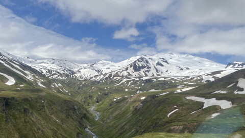 Makushin Volcano viewed from the east. Photo taken during the 2021 Steadfast campaign
