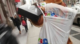 Dec. 14: Heading home after shopping in Manhattan.