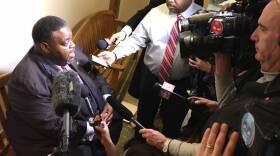 City-County Council President Stephen Clay answered questions after Monday night's meeting, when many of his fellow Democrats took steps to remove him from the position.