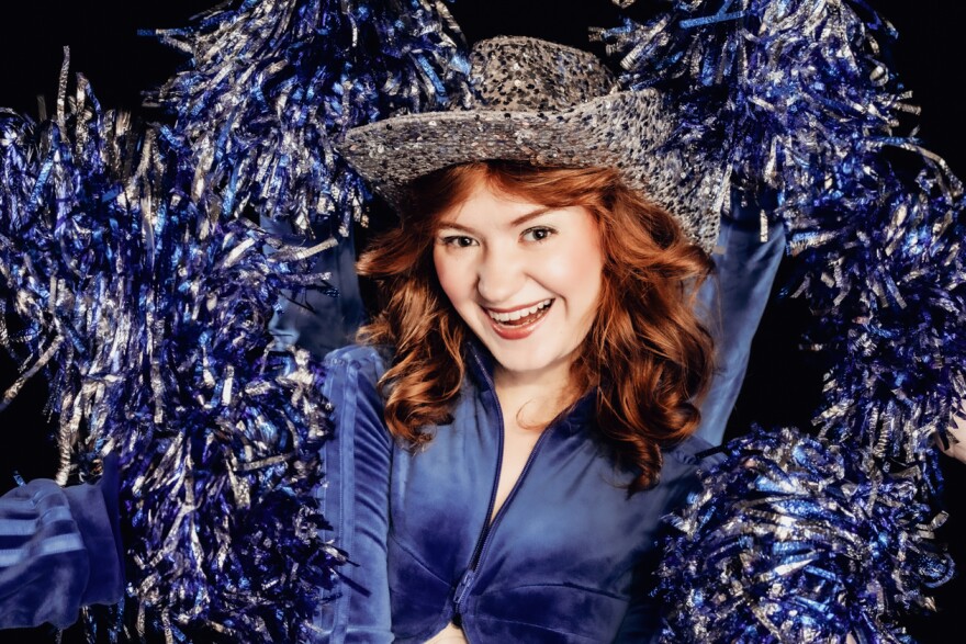 Lily Gast plays the title character, a small town gal raising funds for a move to Big D, in Theatre Three's production of "Debbie Does Dallas: The Musical."