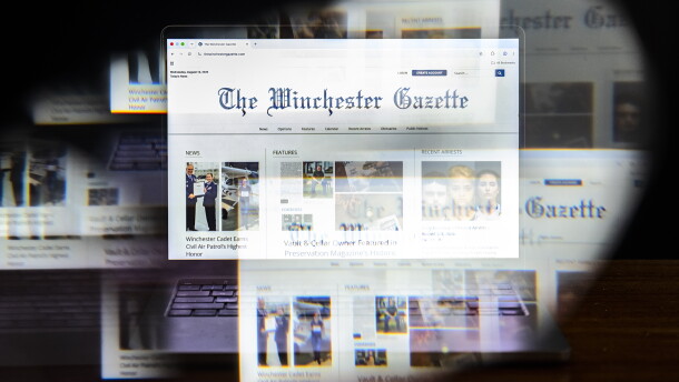 The Winchester Gazette launched its website in August 2023. Questions about its owners and journalism have persisted ever since. Photo illustration