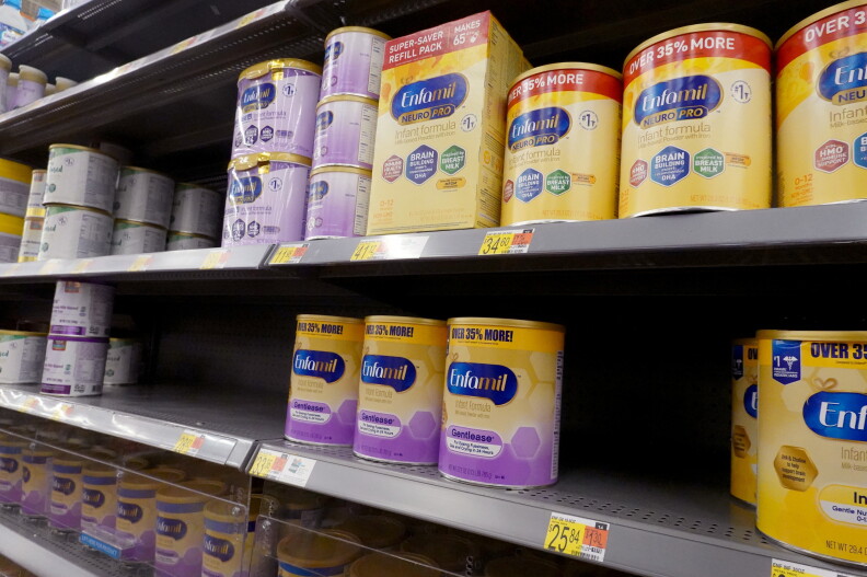 Baby formula is offered for sale at a big-box store on Jan. 13 in Chicago. Baby formula has been in short supply in many stores around the U.S. for several months.