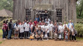 Descendants of Hardy and Mary Shelton on the land that was once the Shelton Family Settlement, now home to Berry College