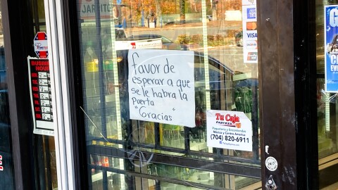 This Hispanic restaurant posted a sign that reads "