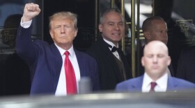 Former President Donald Trump leaves Trump Tower in New York on Tuesday, April 4, 2023. Trump will surrender in Manhattan on Tuesday to face criminal charges stemming from 2016 hush money payments. (Bryan Woolston/AP)