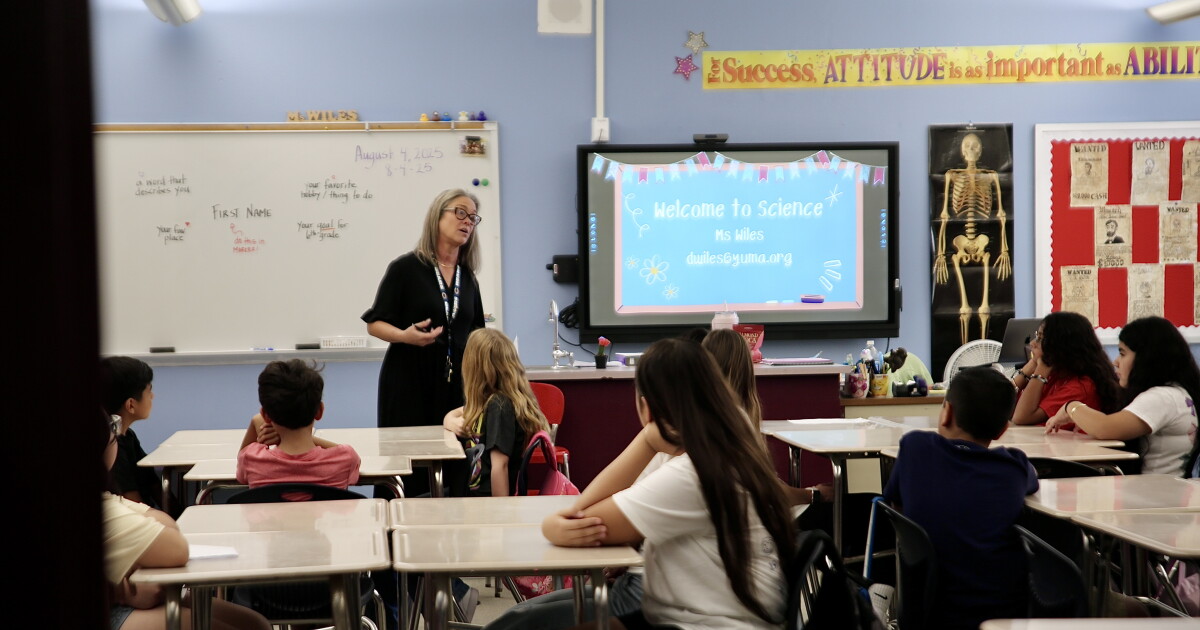 Deb Wiles, 6th grade science, observed this year's kids seem like they'll be a fun bunch.