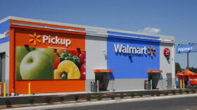 Outside of a Walmart store