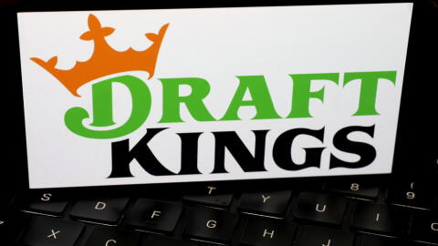 In this photo illustration, the DraftKings logo is displayed on a phone screen on February 15, 2024 in San Anselmo, California. (Justin Sullivan/Getty Images)