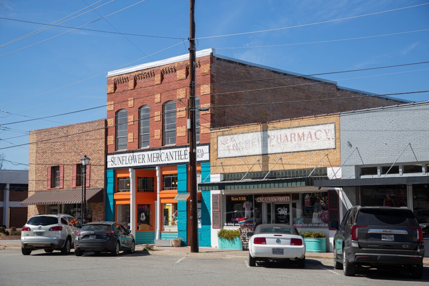 Local, mom and pop shops occupy storefronts on Carthage’s square, located in the downtown center of the city. 