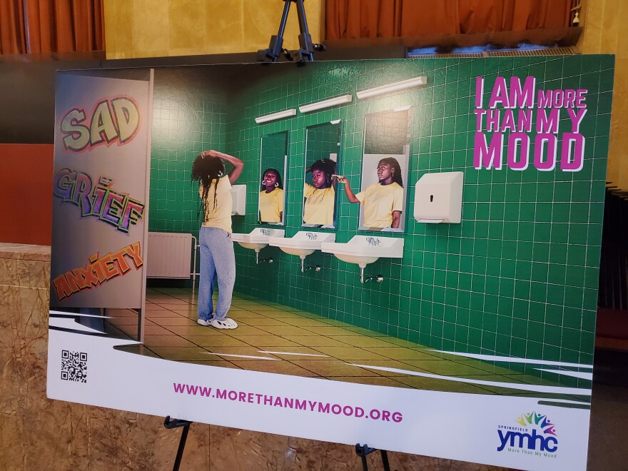 One of the ads created by students for the  "I Am More Than My Mood", a new mental health awareness campaign launched by the Springfield Youth Mental Health Coalition. 