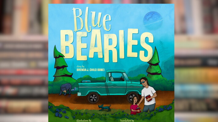 Book cover for "Blue Bearies" by Brenda Child