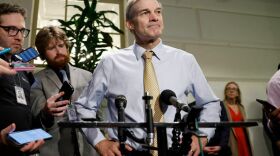 U.S. Rep. Jim Jordan, R-Ohio, speaks to the media as he leaves a closed-door House Republican meeting at the U.S. Capitol on Friday.