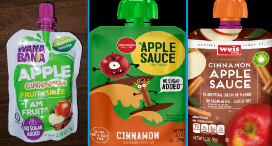 The FDA expands the recall of apple cinnamon fruit pouches over lead concerns