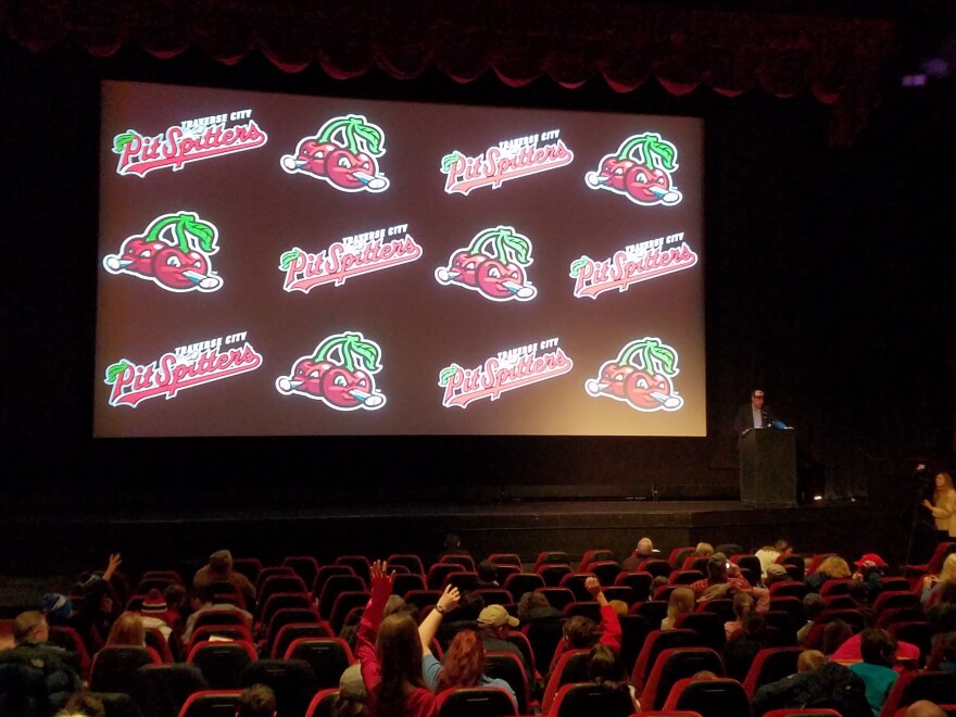 The Traverse City Pit Spitters revealed the baseball team's new name and logo Tuesday morning at the State Theatre.