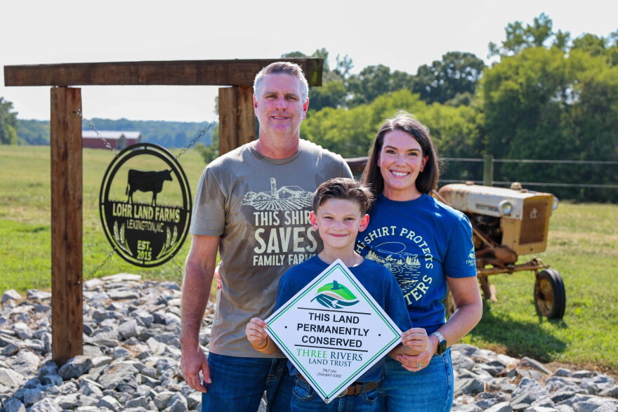 Landowners Tyler and Meghan Forrest said they wanted to conserve the property to ensure their son Luke and future generations could enjoy it.