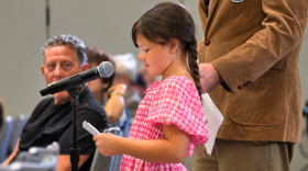 Evelyn Huneycutter, 7, of Maitland, shares her cancer story. She was diagnosed at age three and survived. She spoke out against the FDOH's proposal to remove school entry vaccine mandates.