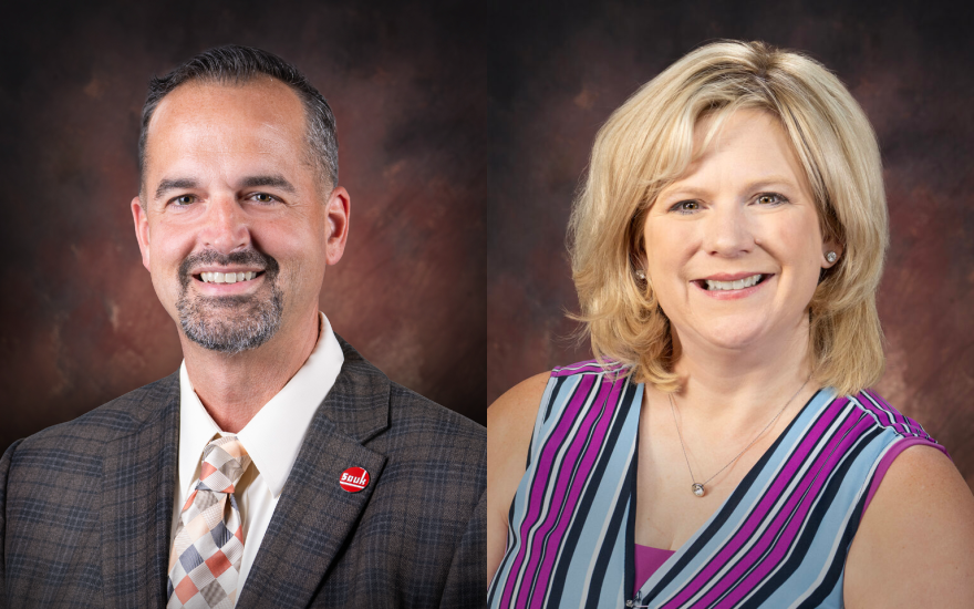 Jon Mandrell, president of Sauk Valley Community College, and Kelly Mandrell, superintendent of the Polo Community School District