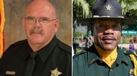 Lake County Sheriff's Office master detention deputies Richard Barry, left, and Lynn Jones died from COVID-19 last year. Photos: LCSO via Facebook