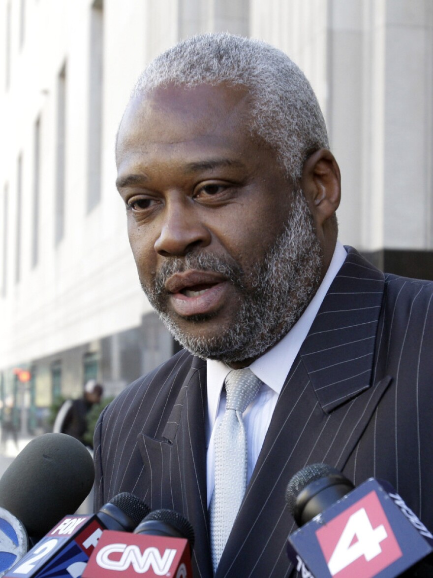 <p>Anthony Chambers, legal adviser to Omar Farouk Abdulmutallab, talks to members of the media outside federal court in Detroit on Oct. 14, 2010. Chambers is expected to give the opening statement in court Tuesday.</p>