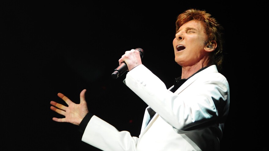 Barry Manilow performing at the opening night of his show <em>Manilow On Broadway</em> in January.