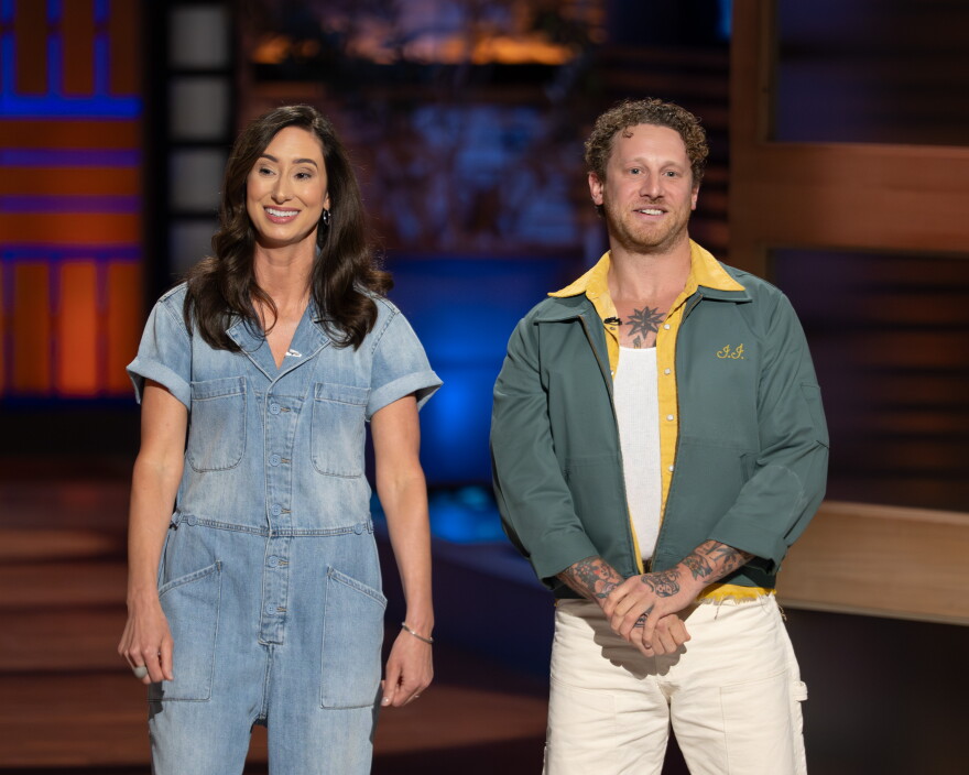 Cousins Holly Danko and Joshua Jancewicz, natives of Luzerne County, pitch Donna's Pickle Beer on Shark Tank.
