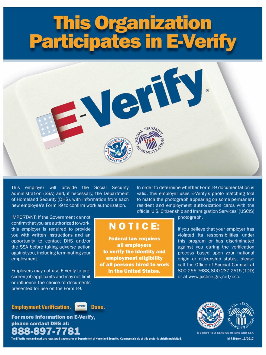 Bill Would Put Immigration Verification System To The Test | WUNC