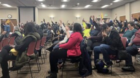 About 100 people were at the Library Services Center on Dec. 19 for the meeting of Indianapolis Public Library Board of Trustees.